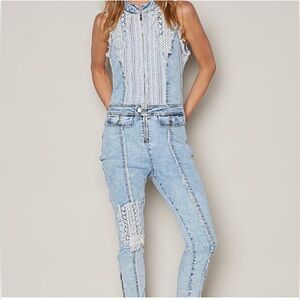 NWT POL Crazy Cute Denim Jumpsuit
